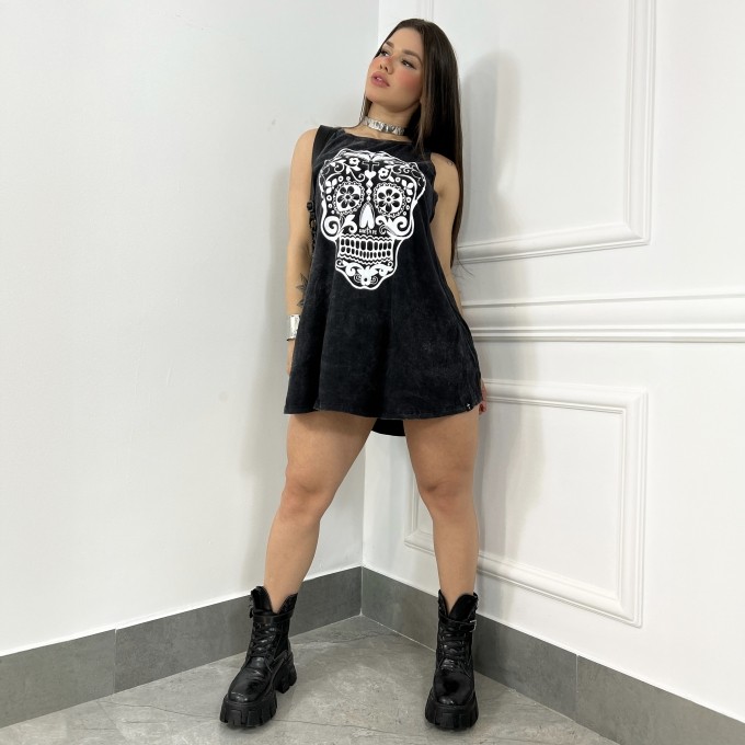 T-dress RGT Marmorizado Caveira Mexicana