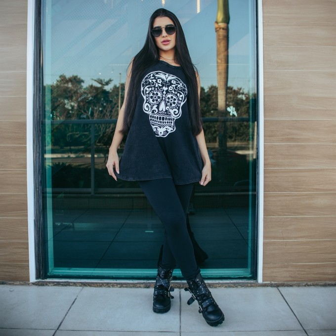 T-dress RGT Marmorizado Caveira Mexicana