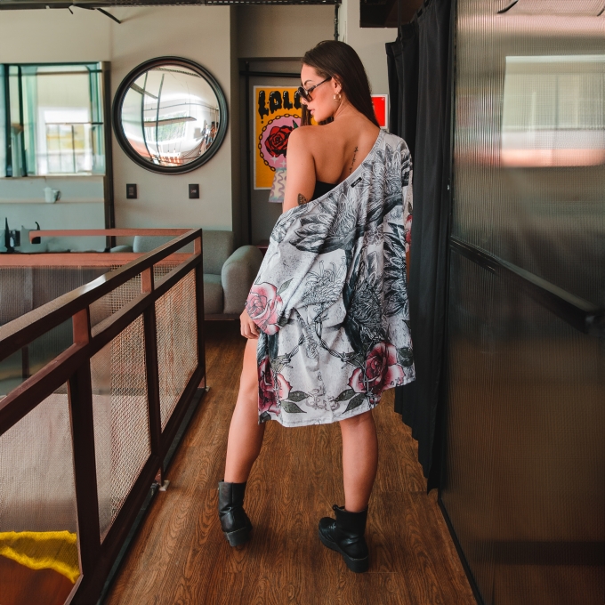 Kimono Rosas Old School