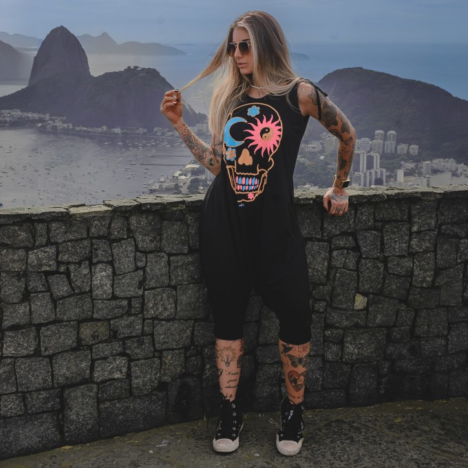 Macacão Saruel Caveira Vibes