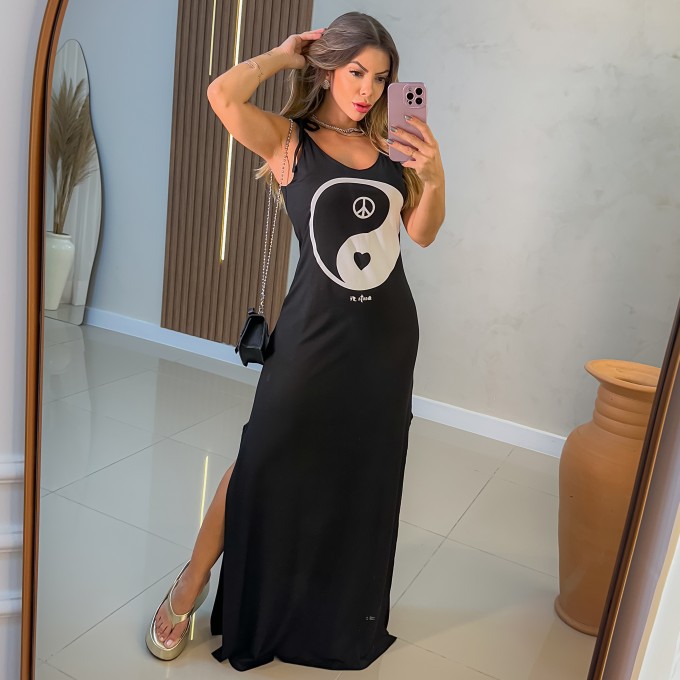 Vestido Longo RGT Ying Yang