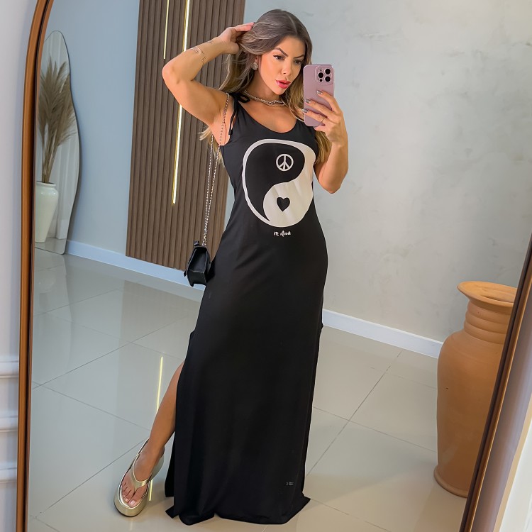 Vestido Longo RGT Ying Yang