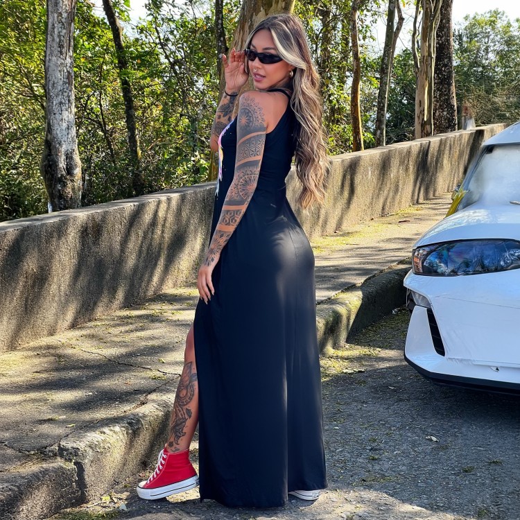 Vestido Longo Sacerdote Leão Good Vibes