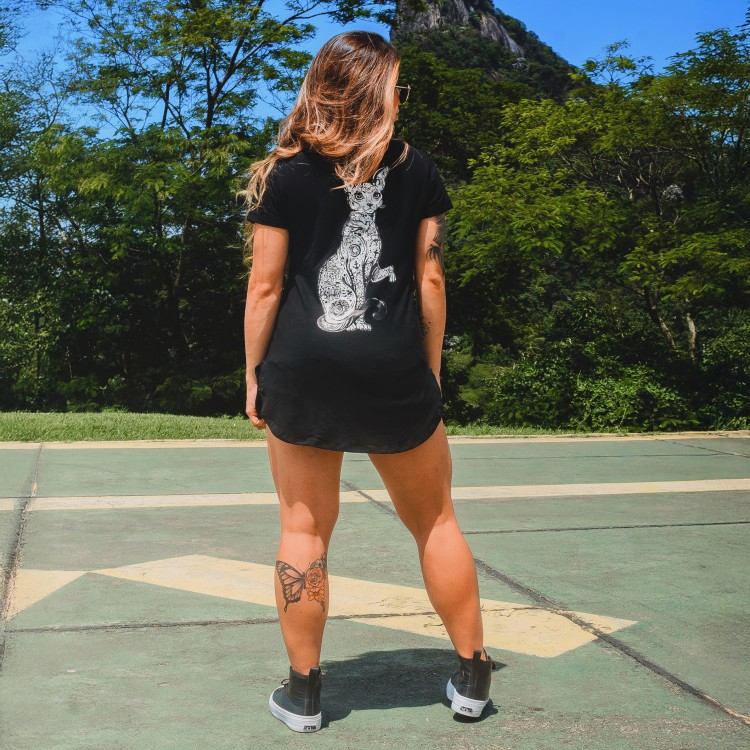 T-dress Gato Tattoo Gola V