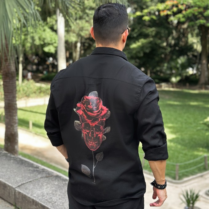 Camisa Linho Rosa Cartola