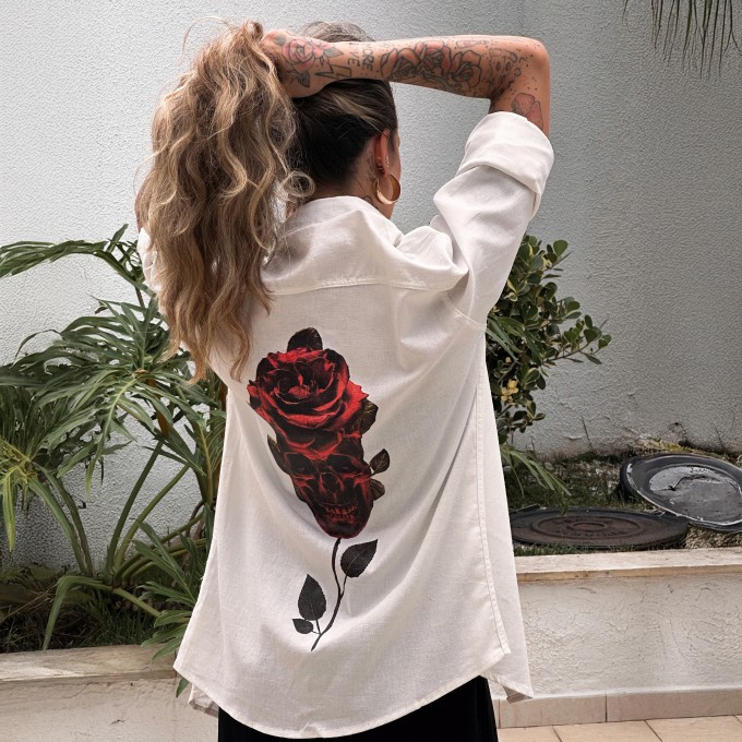 Camisa Linho Rosa Cartola