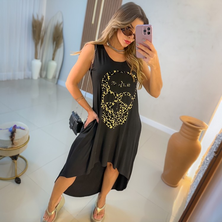 Vestido Mullet RGT Caveira Onça