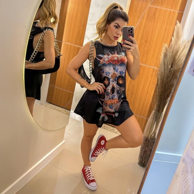 T-dress RGT Caveira Cruz W