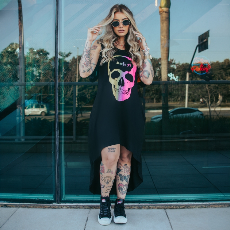 Vestido Mullet RGT Caveira Colors
